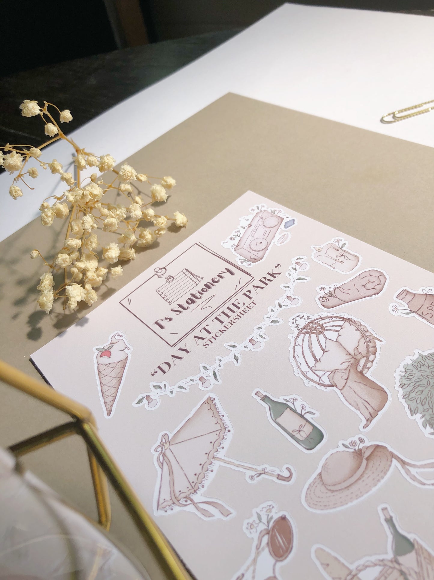 "Day At The Park"  Sticker Sheet