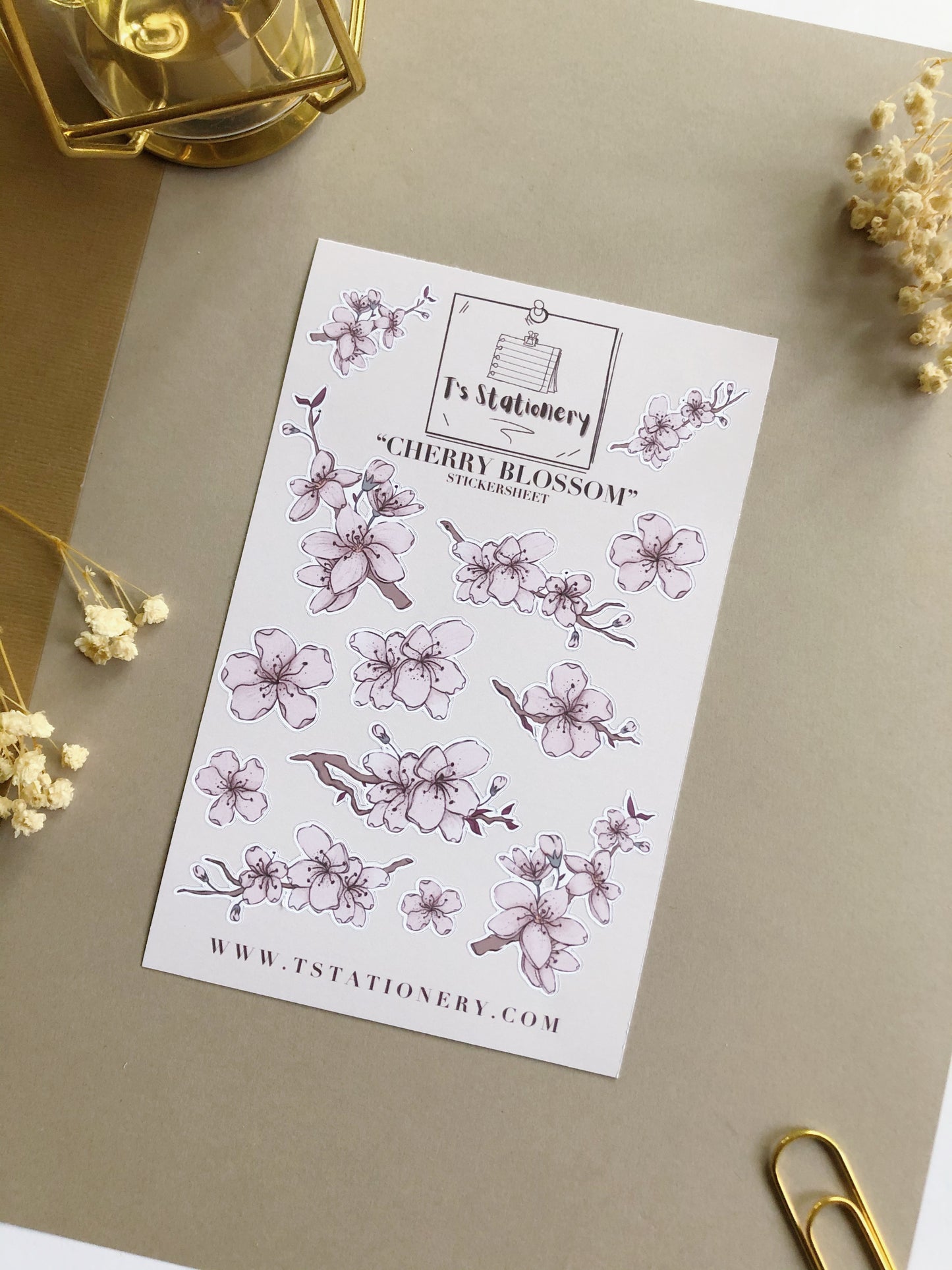 "Cherry Blossom"  Sticker Sheet