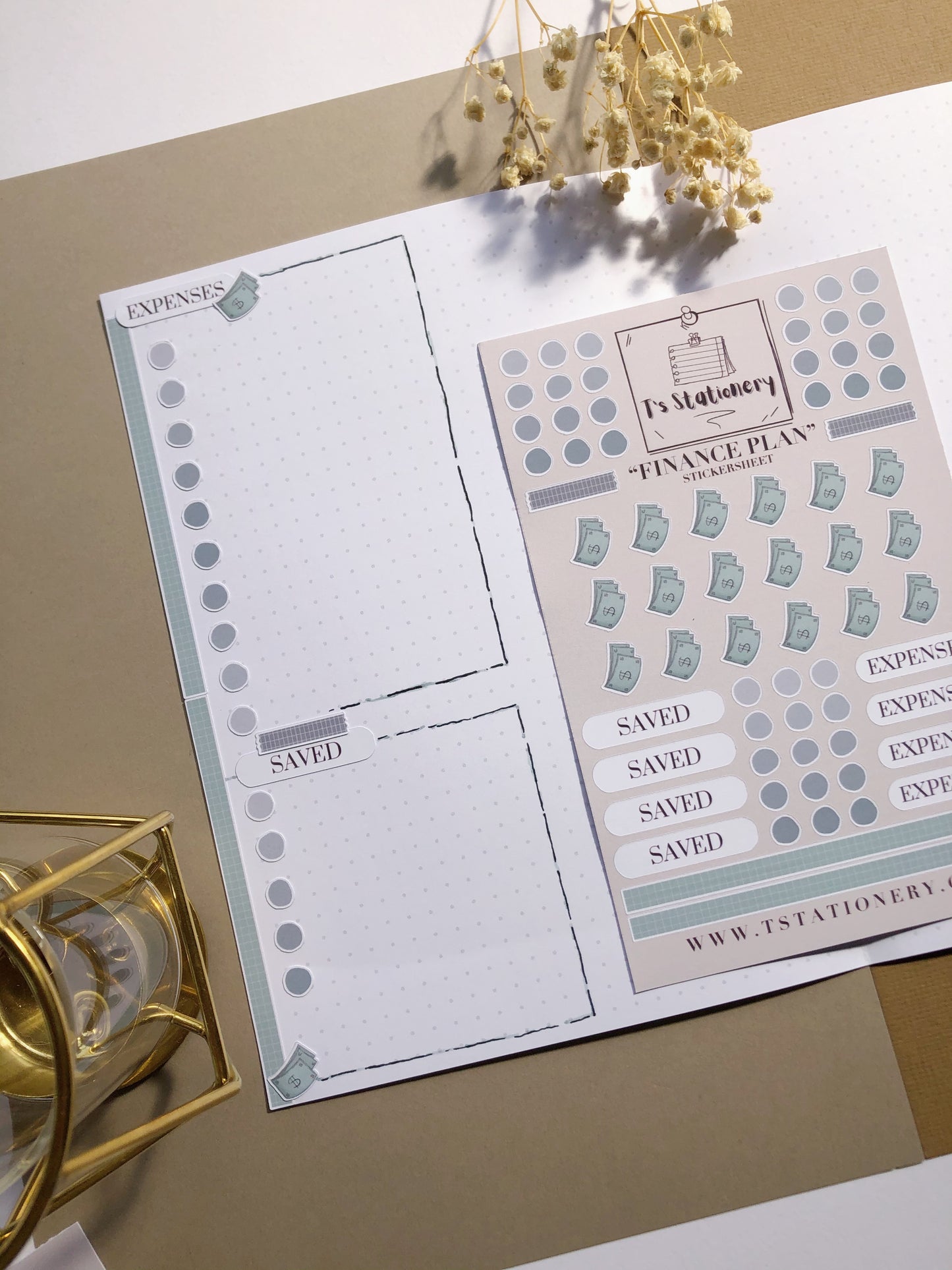 "Financial Plan" Sticker Sheet