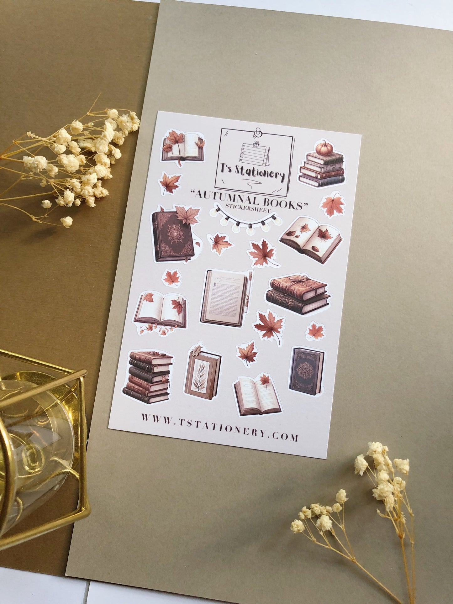 "Autumnal Books" Sticker Sheet