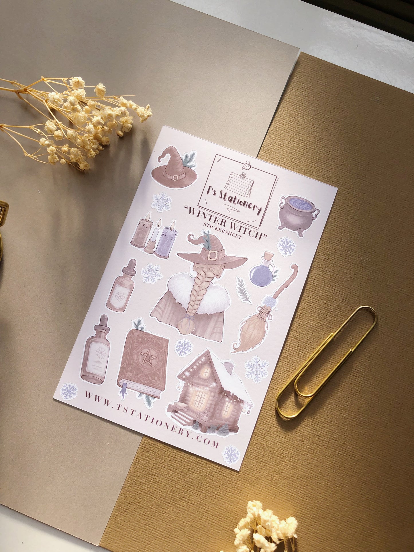 "Winter Witch" Sticker Sheet