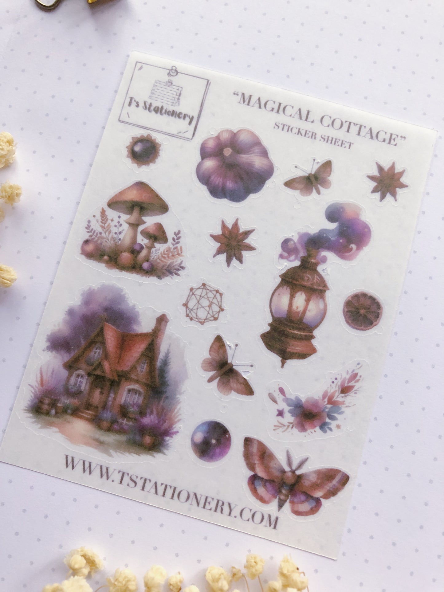 "Magical Cottage" Washi Sticker Sheet