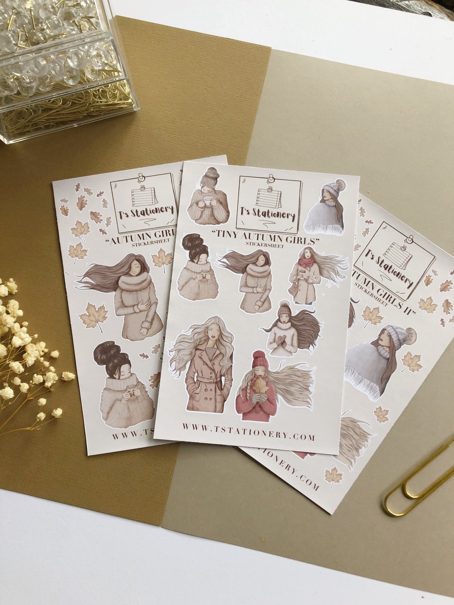 "Fall Girl Sticker Set"