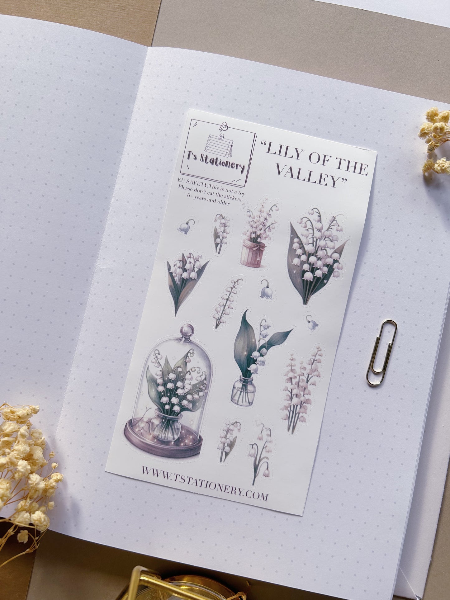 "Lily Of The Valley"  Sticker Sheet