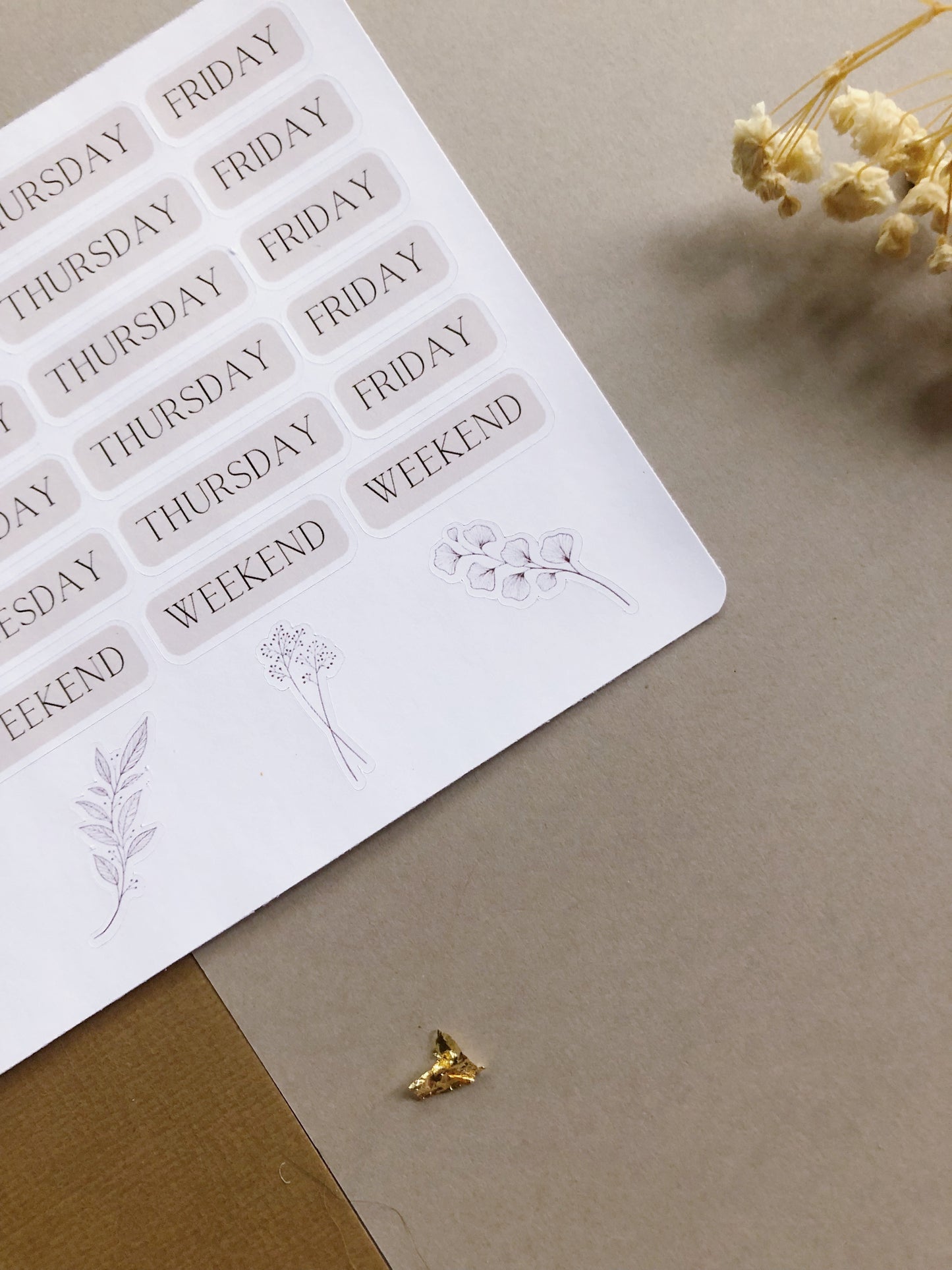 "Weekly - Basic" Sticker Sheet