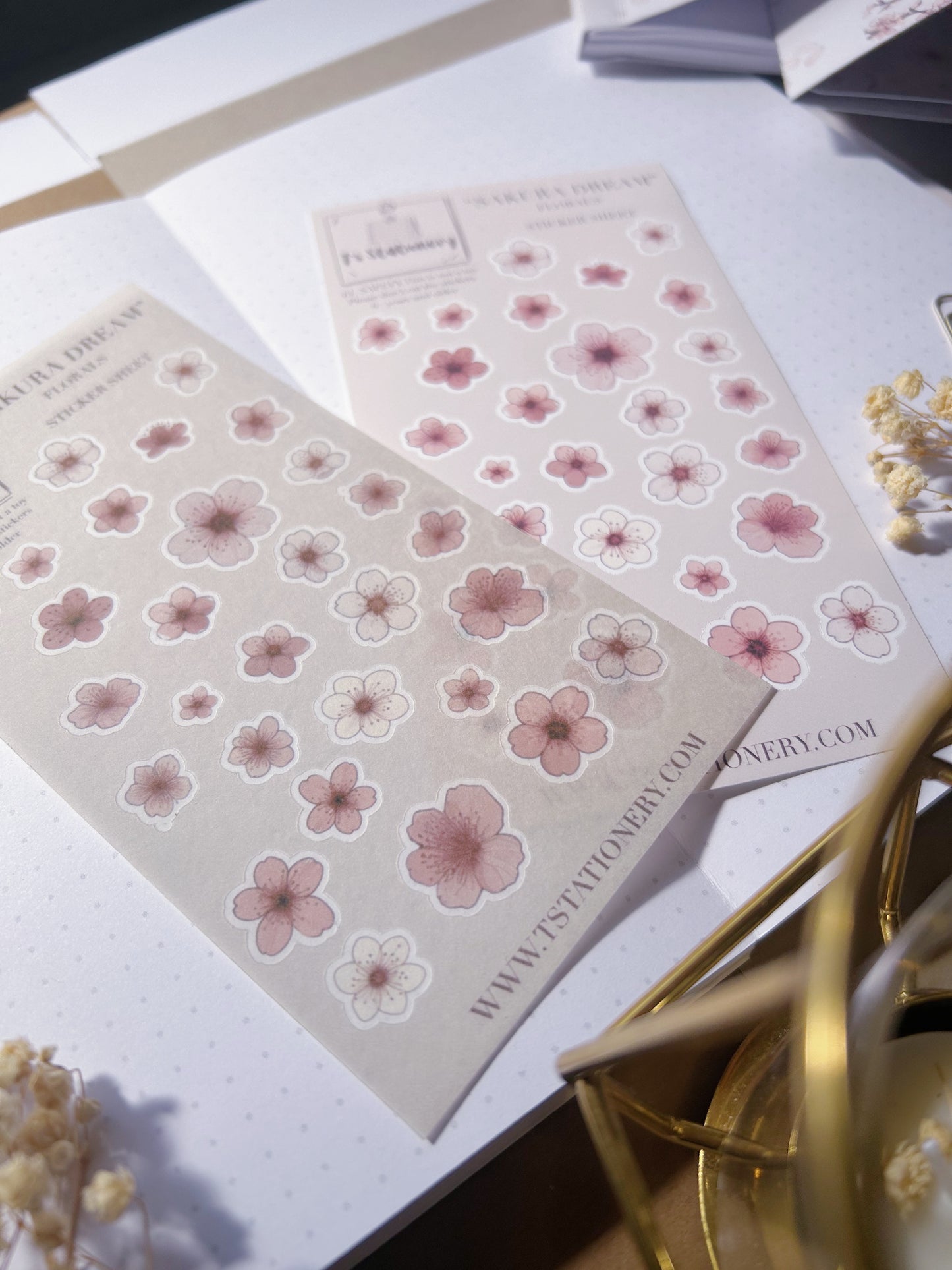 "Sakura Dream Florals"  Sticker Sheet