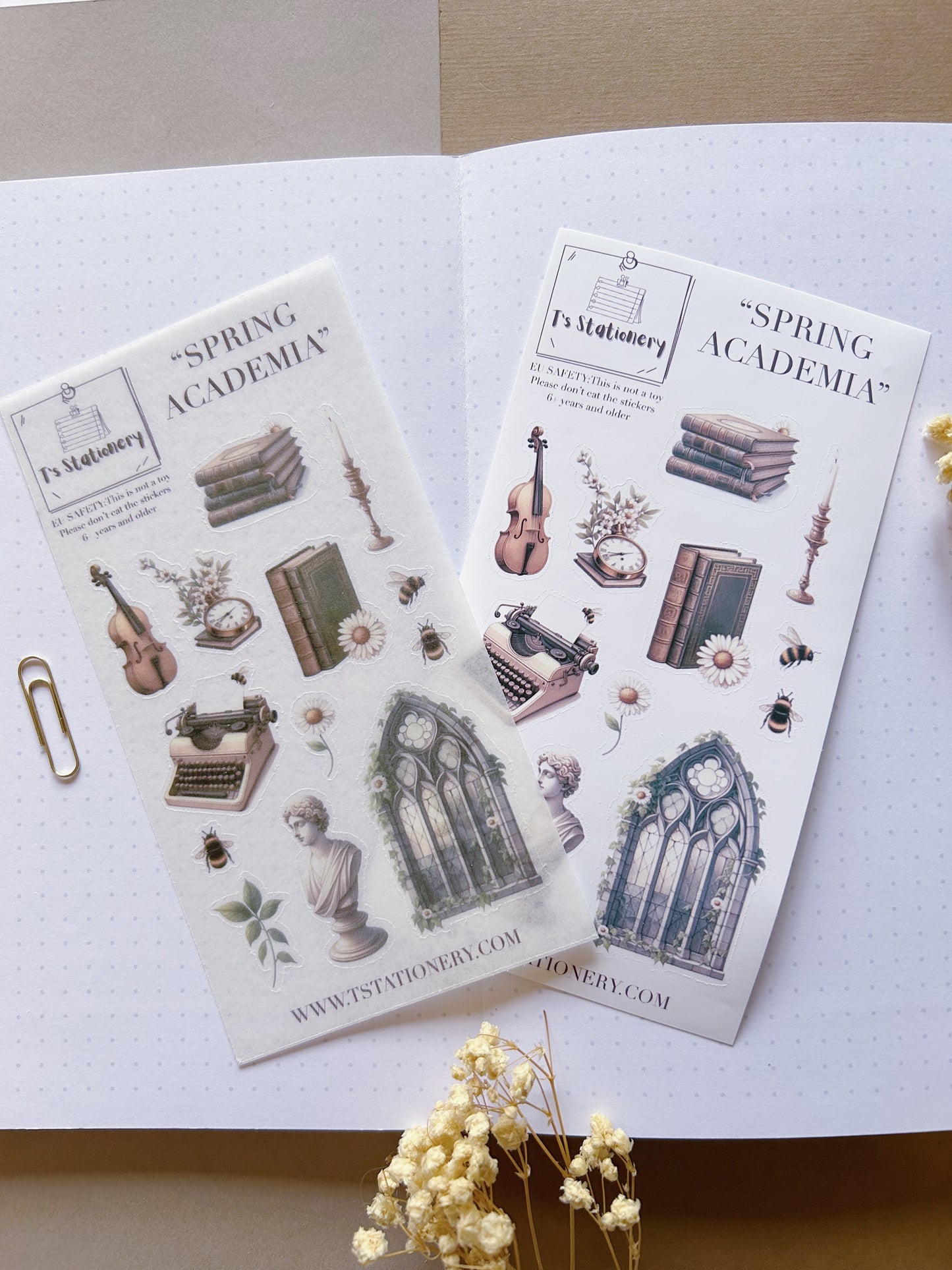 "Spring Academia"  Sticker Sheet