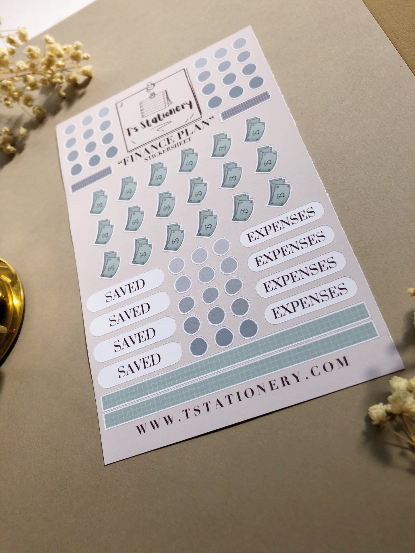 "Financial Plan" Sticker Sheet