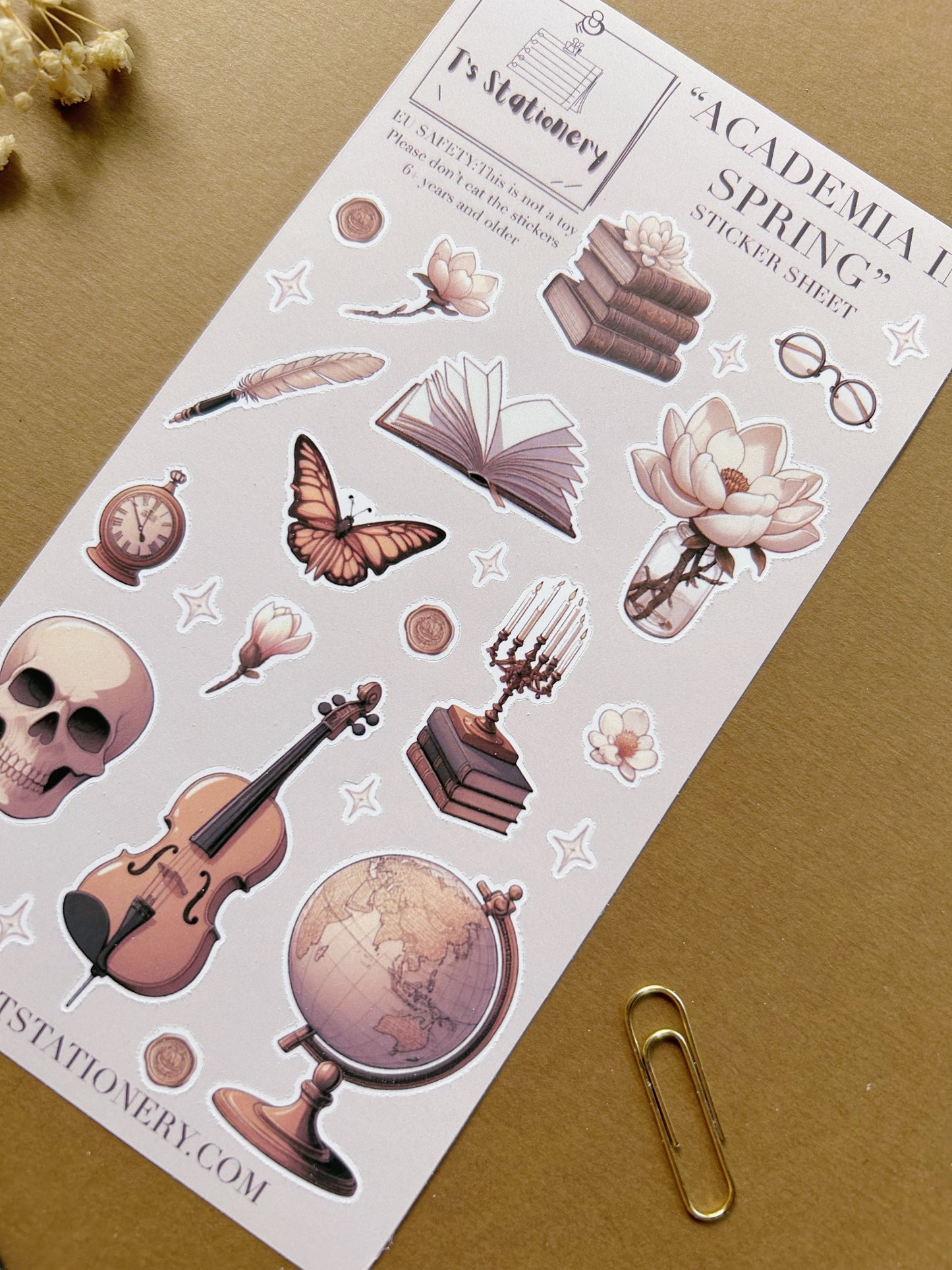 "Academia In Spring"  Sticker Sheet
