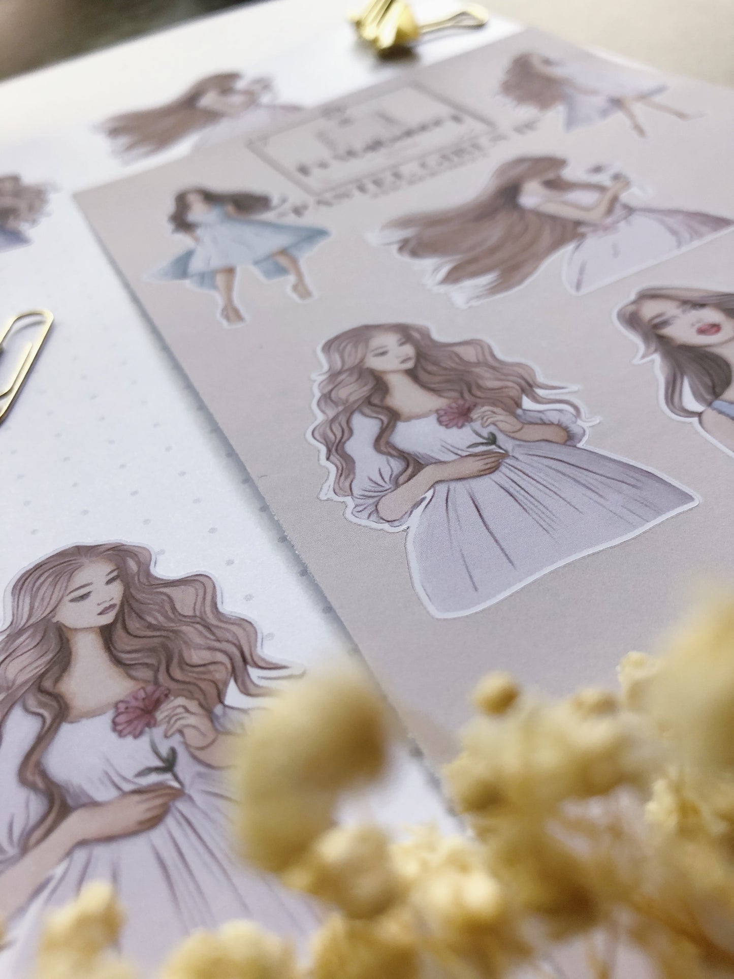 "Pastel Girls 2" Sticker Sheet