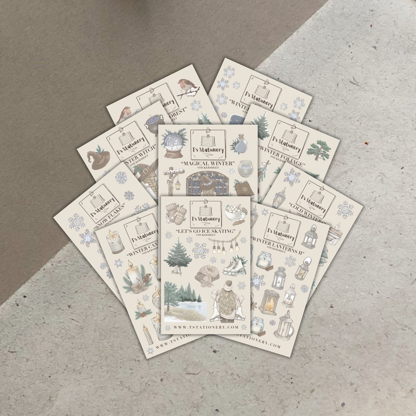 "Winter Forest Sticker Set Of 10"