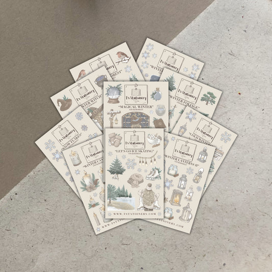 "Winter Forest Sticker Set Of 10"