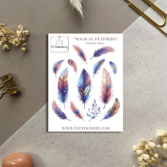 "Magical Feathers" Washi Sticker Sheet