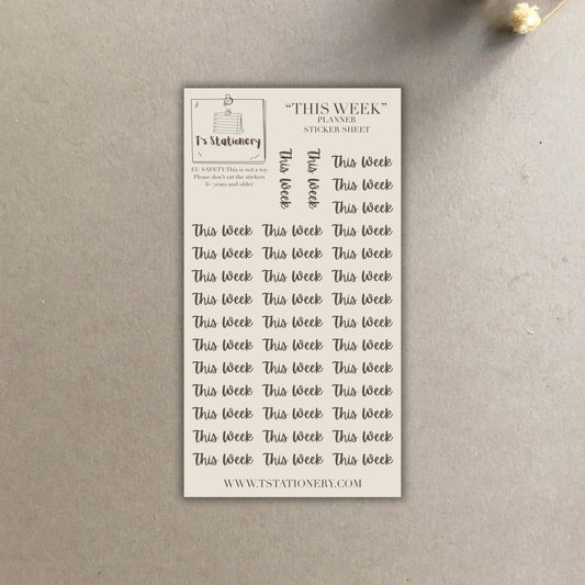 "This Week" Sticker Sheet
