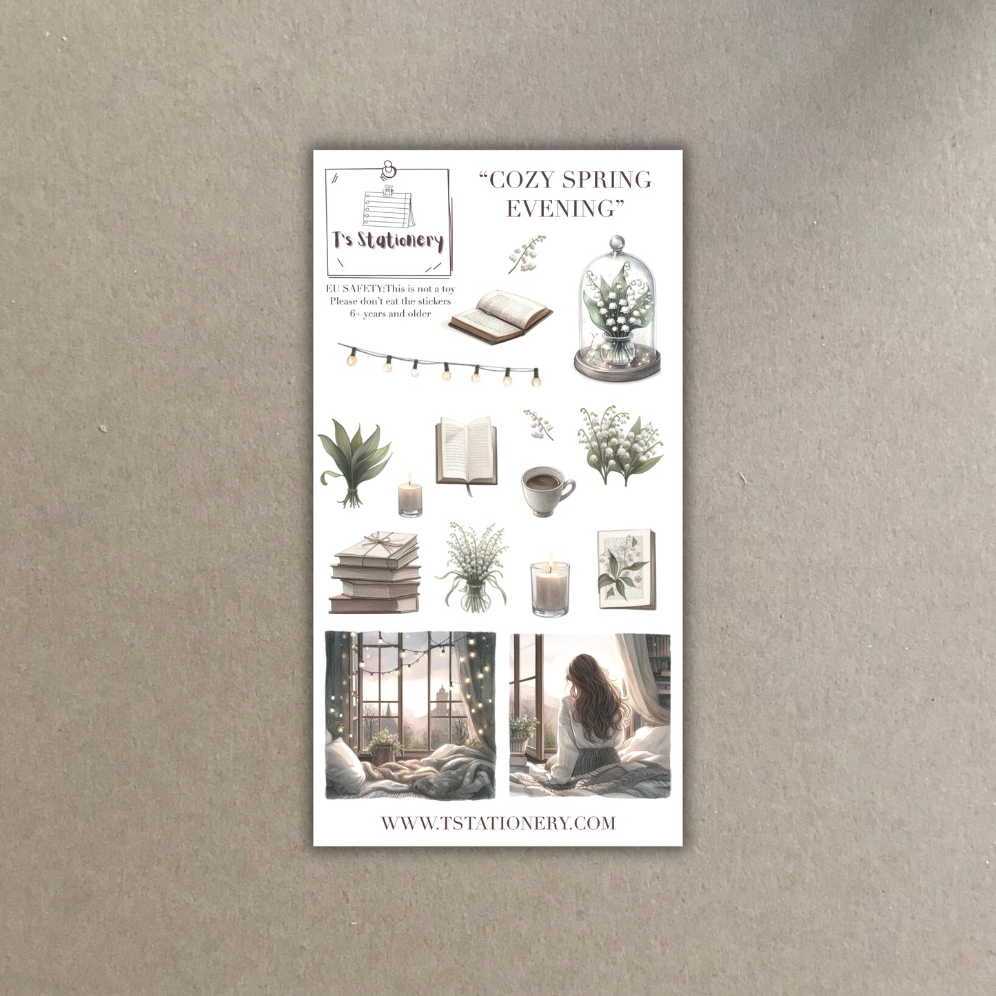 "Cozy Spring Evening"  Sticker Sheet