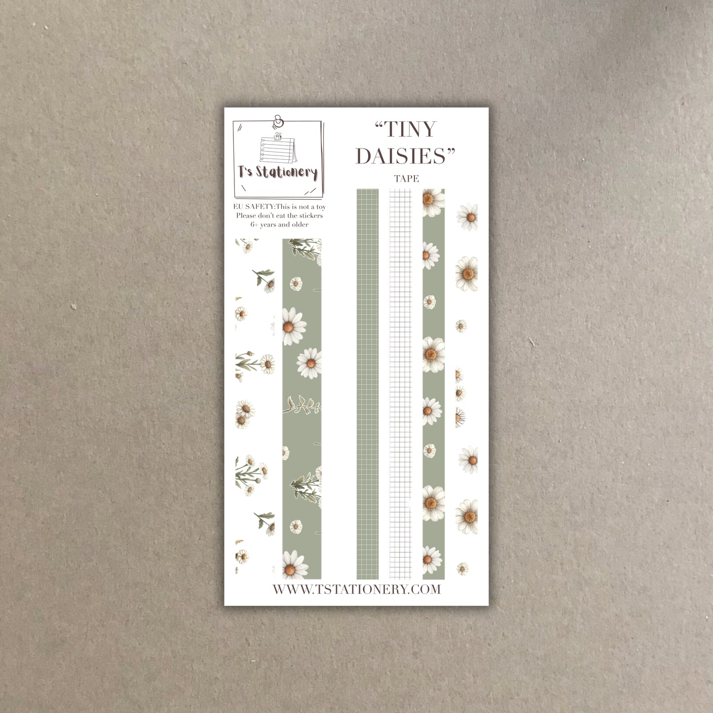 "Tiny Daisy"  Sticker Tape Sheet