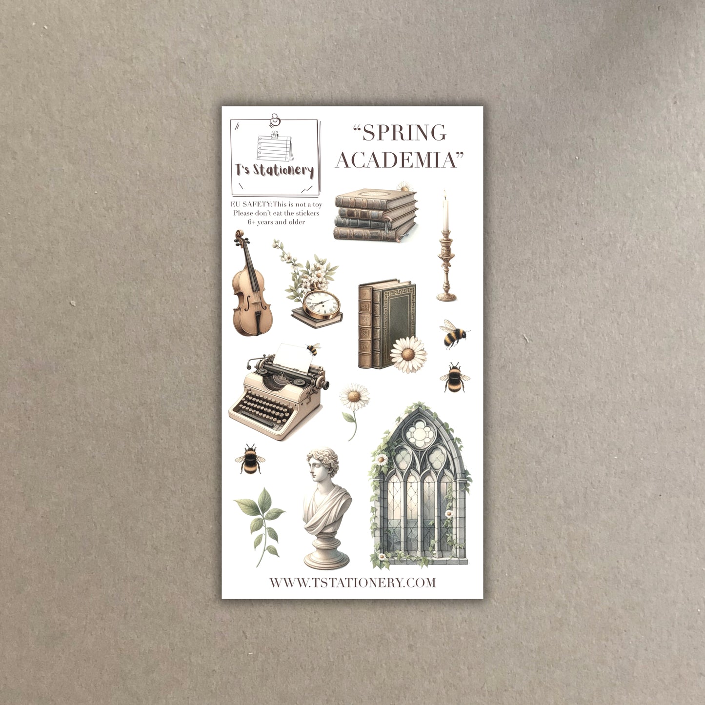 "Spring Academia"  Sticker Sheet