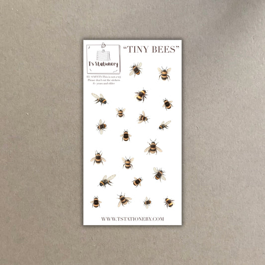 "Tiny Bees"  Sticker Sheet