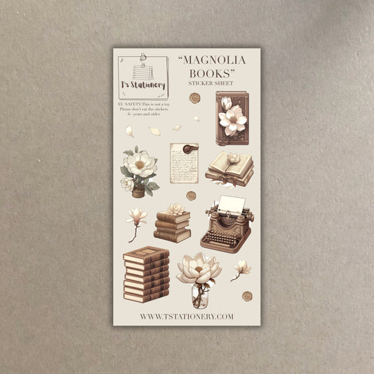"Magnolia Books"  Sticker Sheet