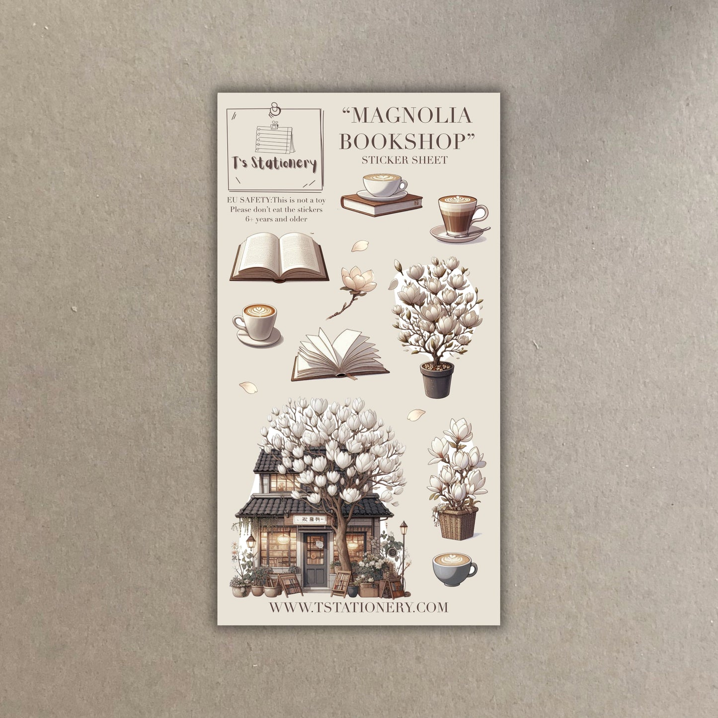 "Magnolia Bookshop"  Sticker Sheet