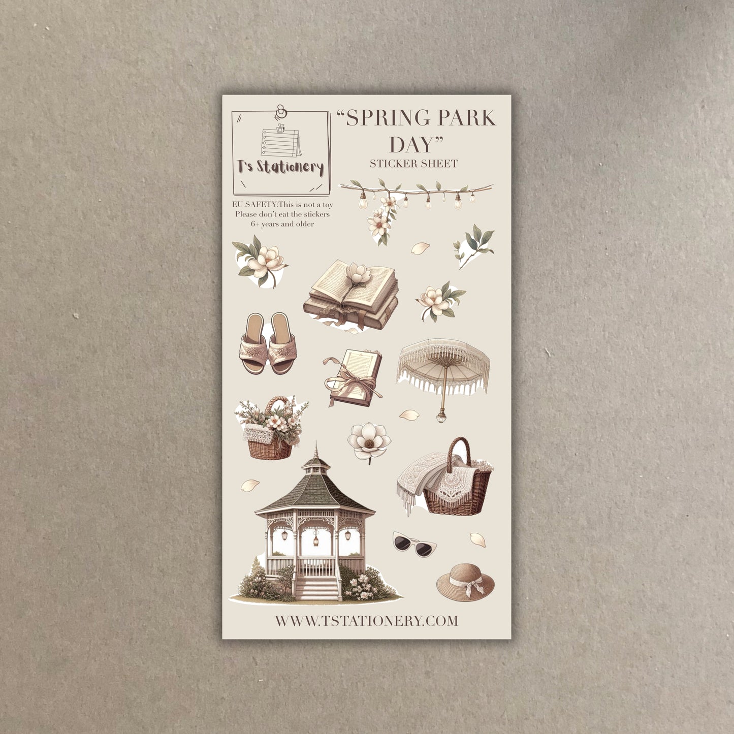 "Spring Park Day"  Sticker Sheet