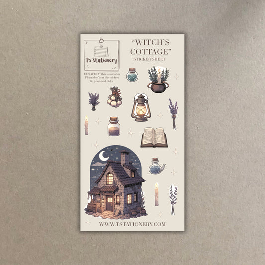 "Witch's Cottage"  Sticker Sheet