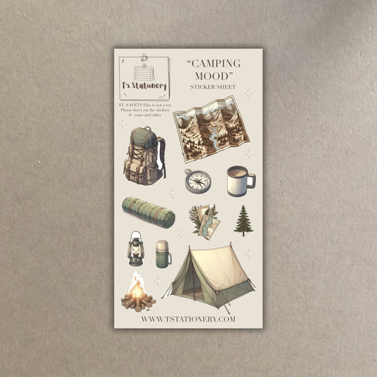 "Camping Mood"  Sticker Sheet