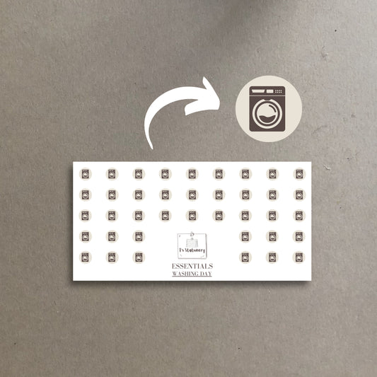 Washing Day Icons Sticker Sheet
