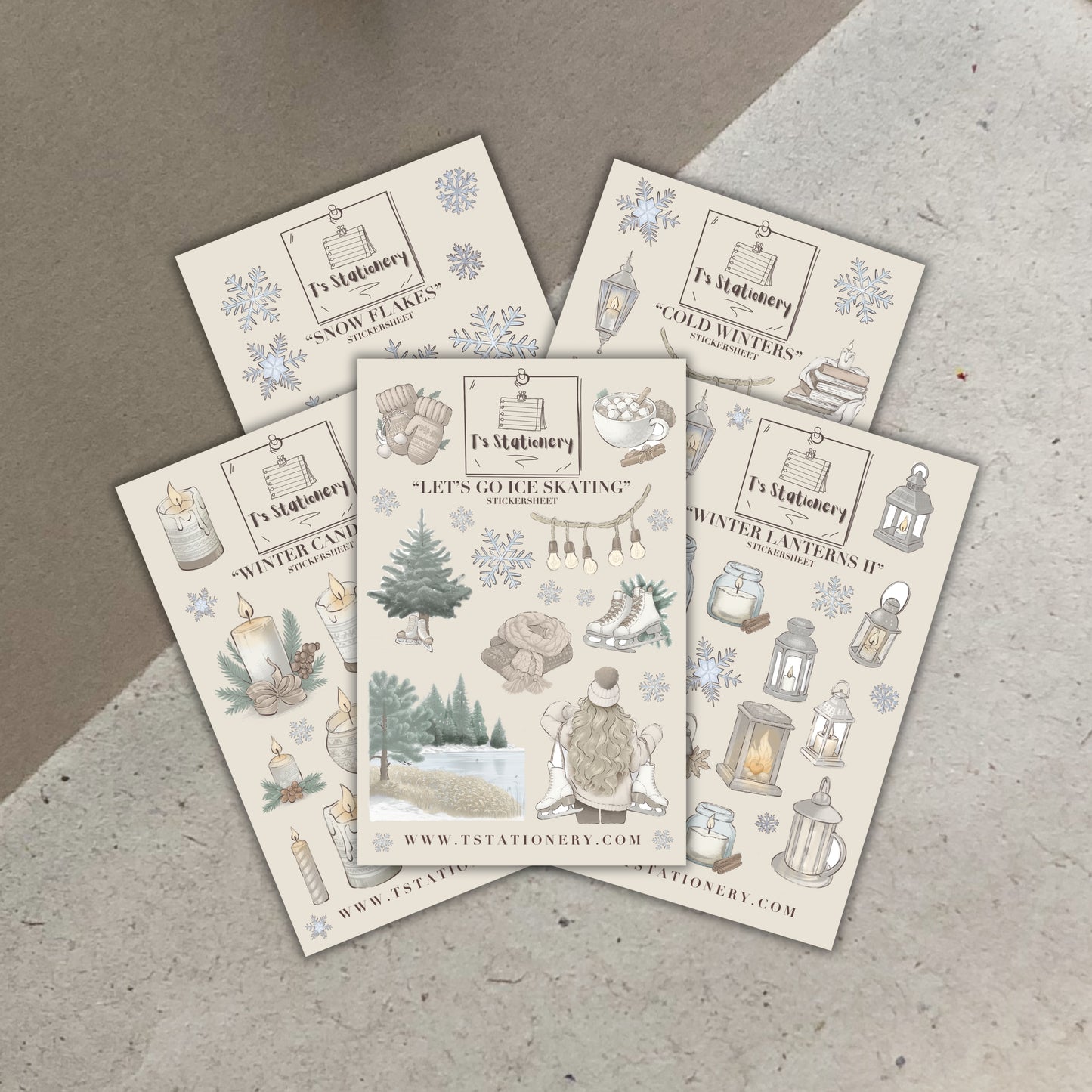 "Winter Sticker Set Of 5 - 2023"