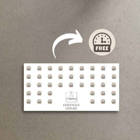 Free Time Icons  Sticker Sheet