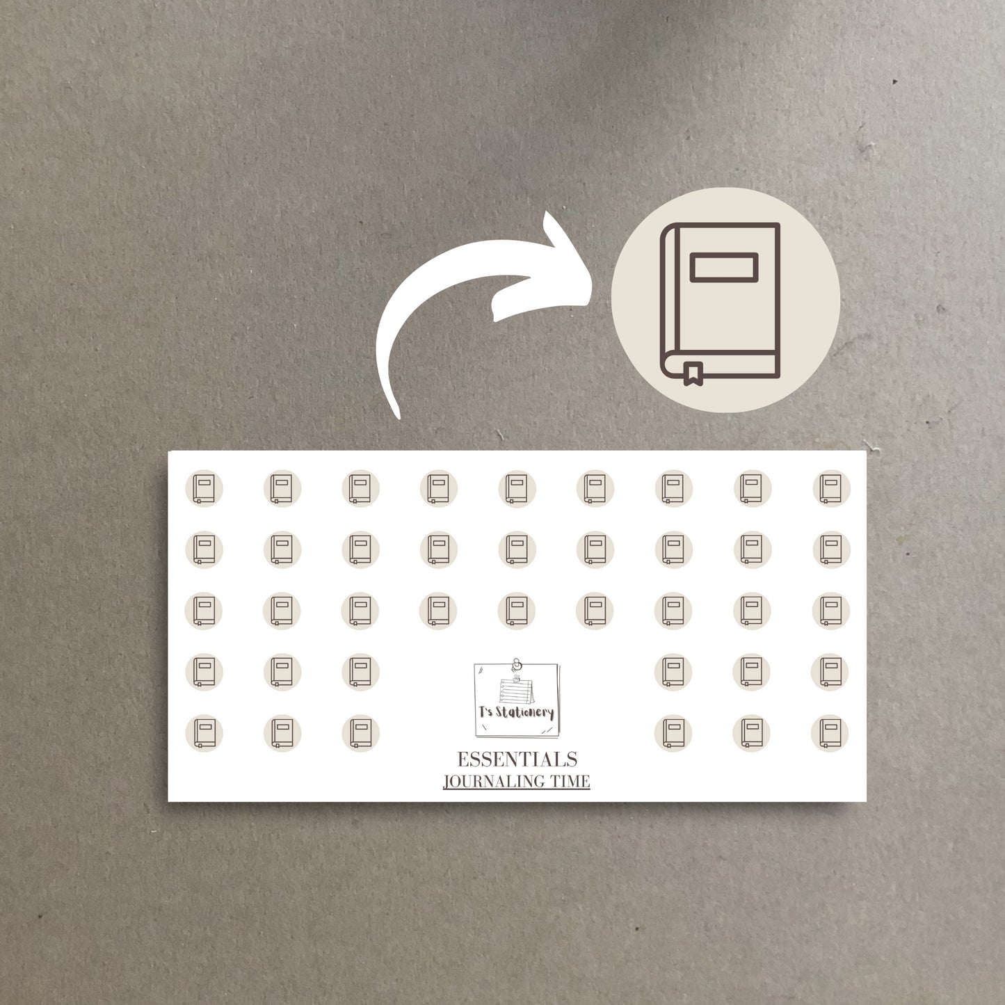 Journaling Time Icons Sticker Sheet