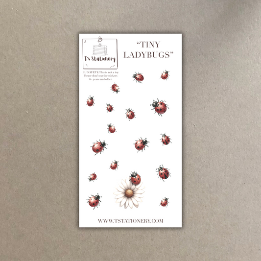 "Tiny Ladybugs"  Sticker Sheet