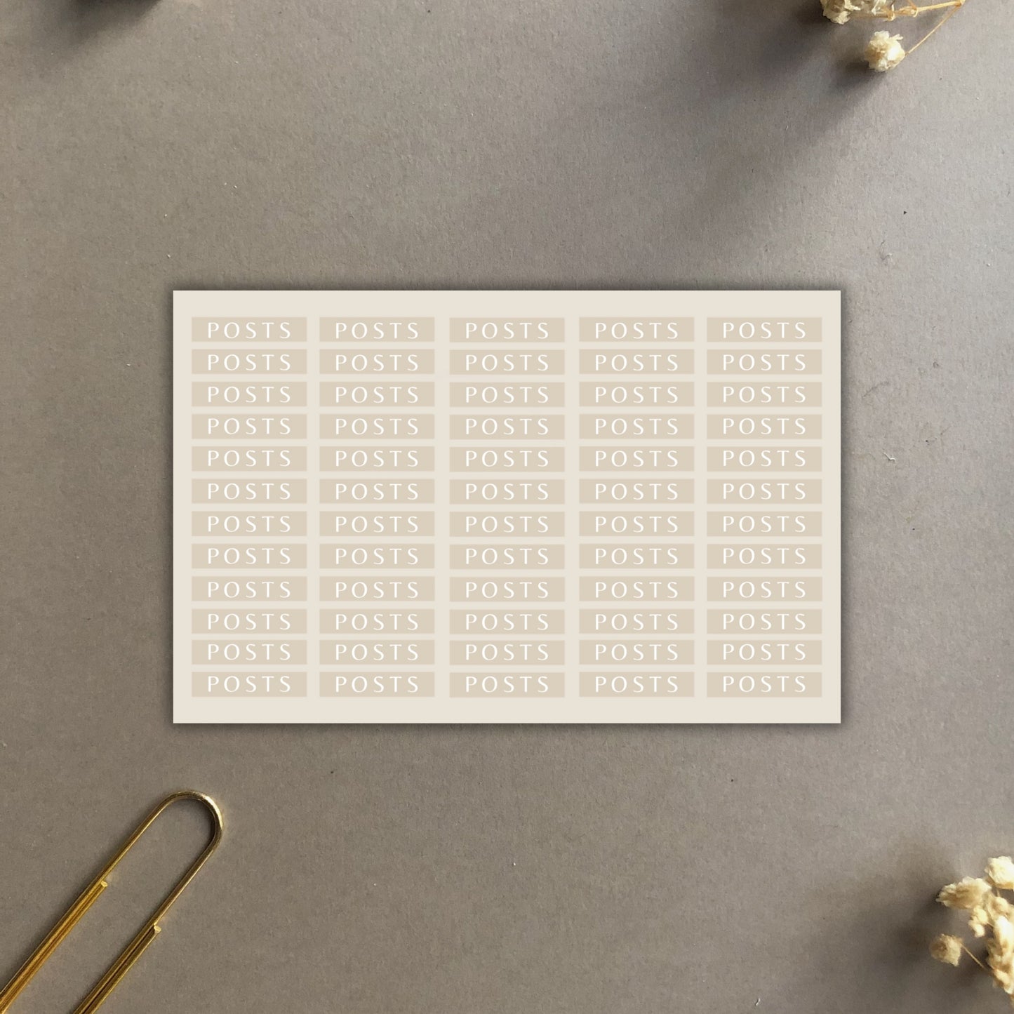"Posts" Planner Stickers - Aesthetic Style Sticker Sheet