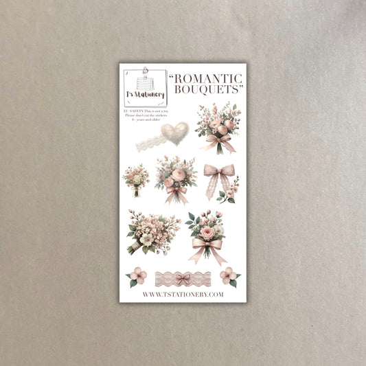 "Romantic Bouquets"  Washi Sticker Sheet