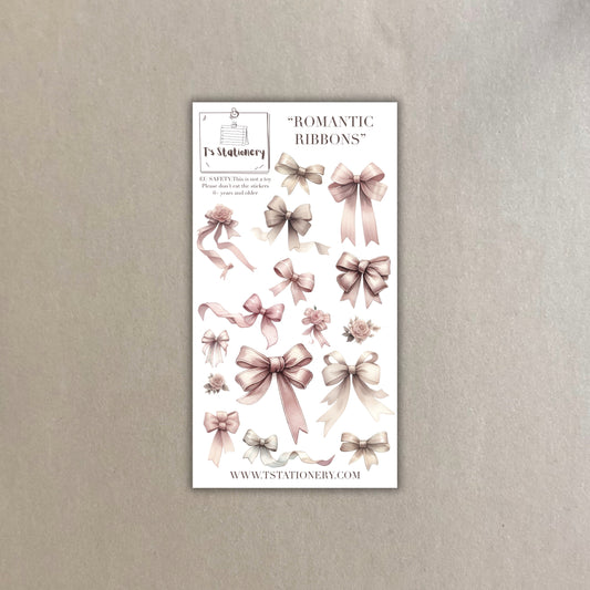 "Romantic Ribbons"  Washi Sticker Sheet