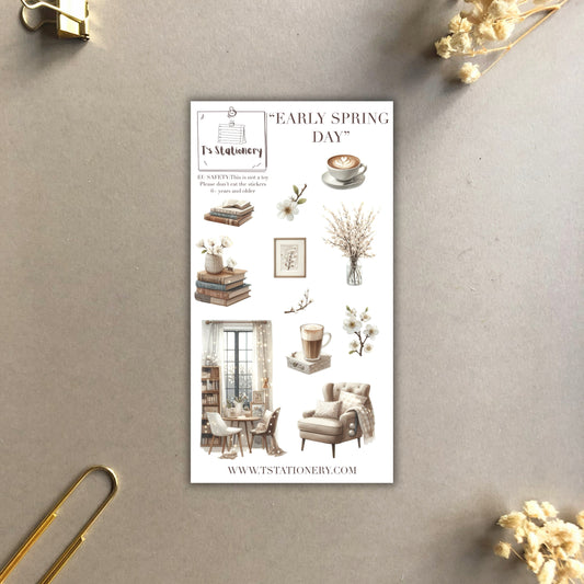 "Early Spring Day"  Washi Sticker Sheet