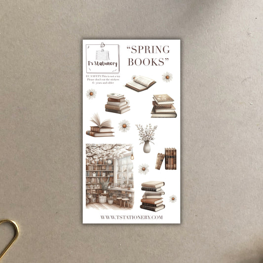 "Spring Books"  Washi Sticker Sheet