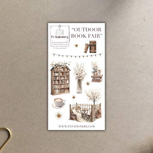 "Outdoor Book Fair"  Sticker Sheet
