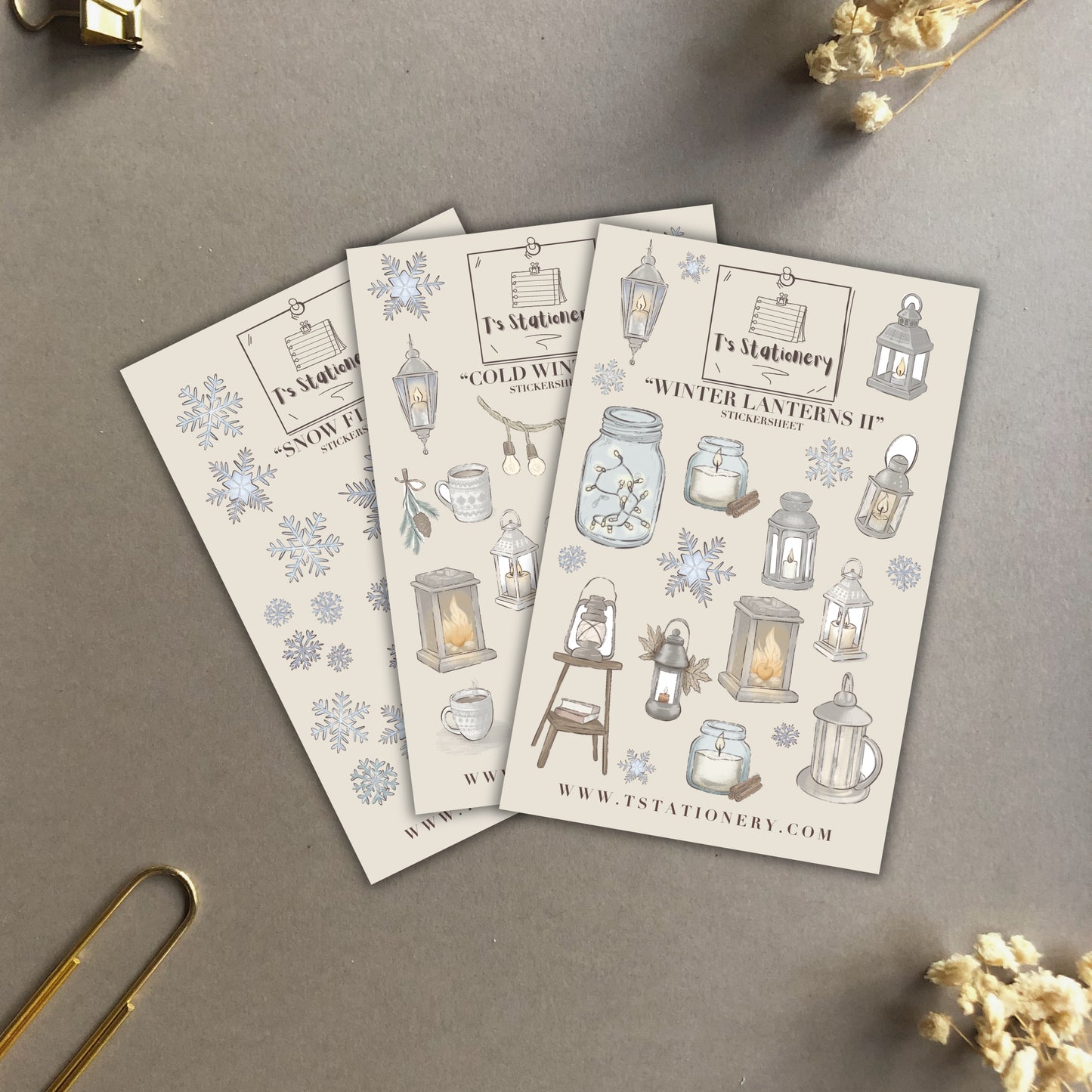 Winter Sticker Set Of 3