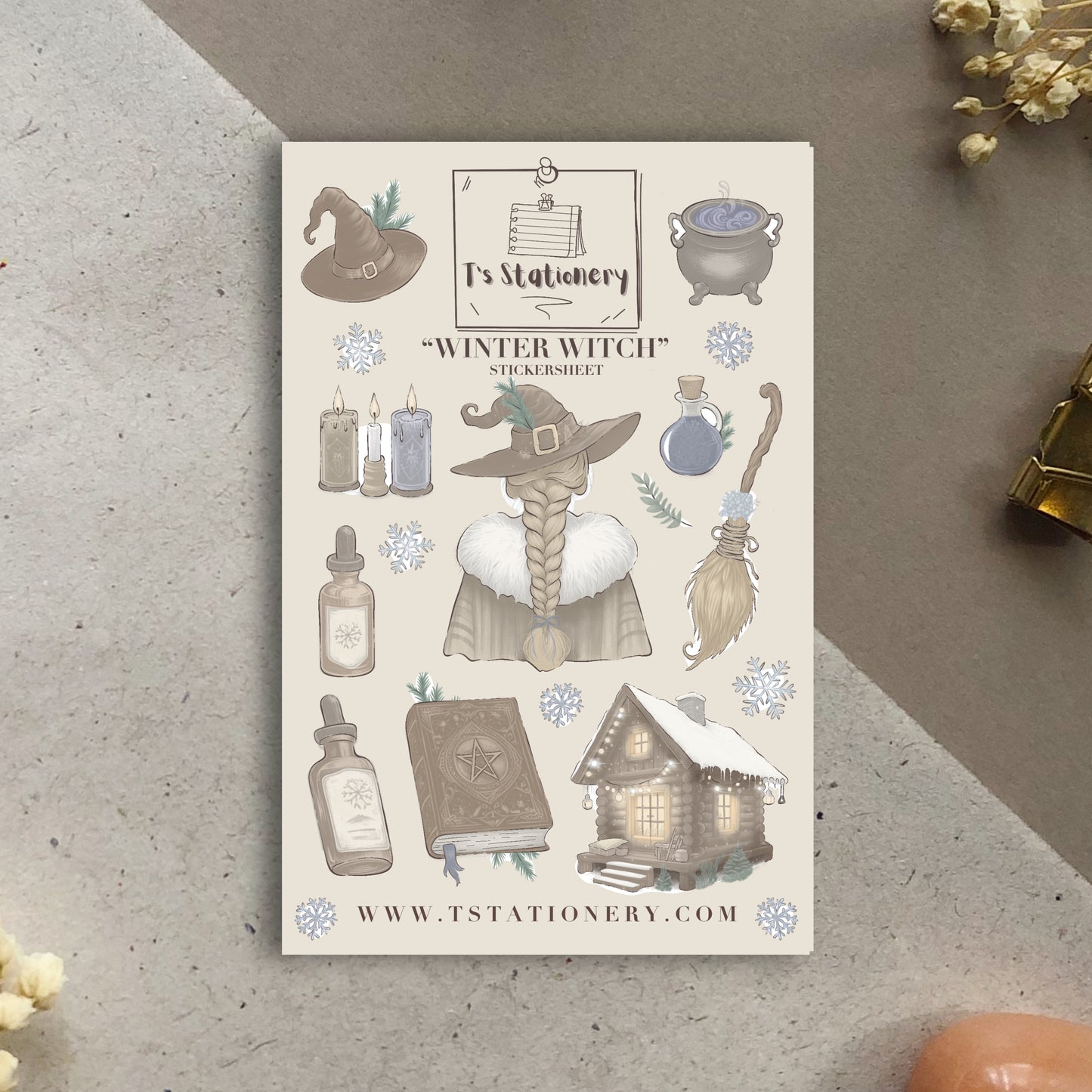 "Winter Witch" Sticker Sheet