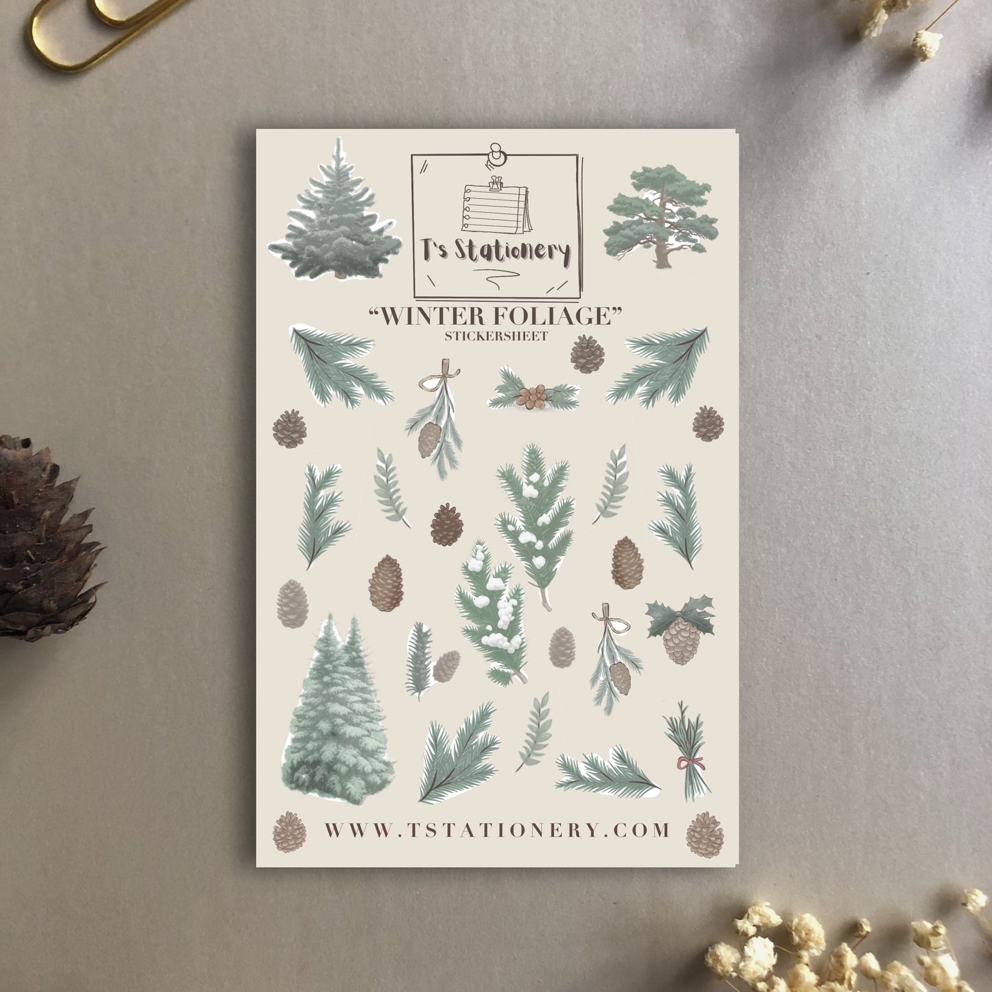 "Winter Foliage"  Sticker Sheet