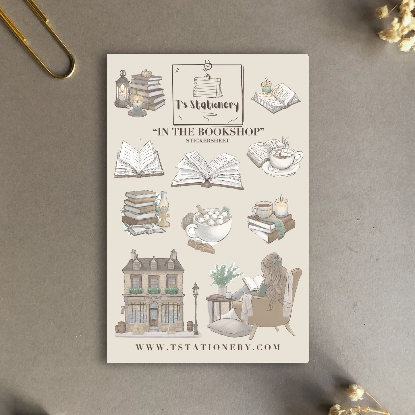 "In The Bookshop" Sticker Sheet