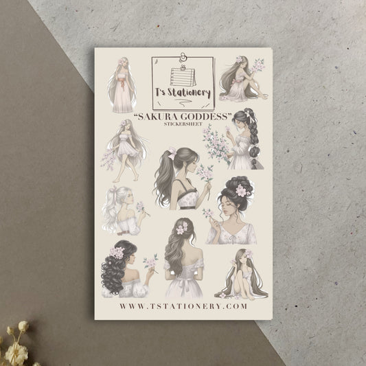 "Sakura Goddess" Sticker Sheet