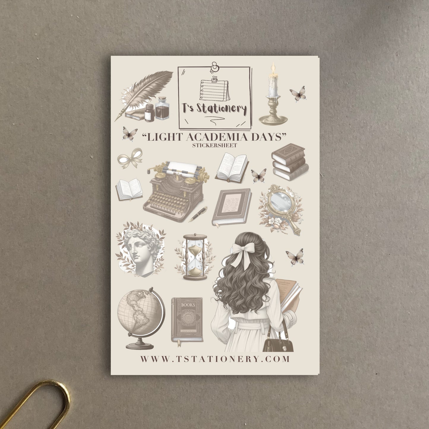 "Light Academia Days" Sticker Sheet