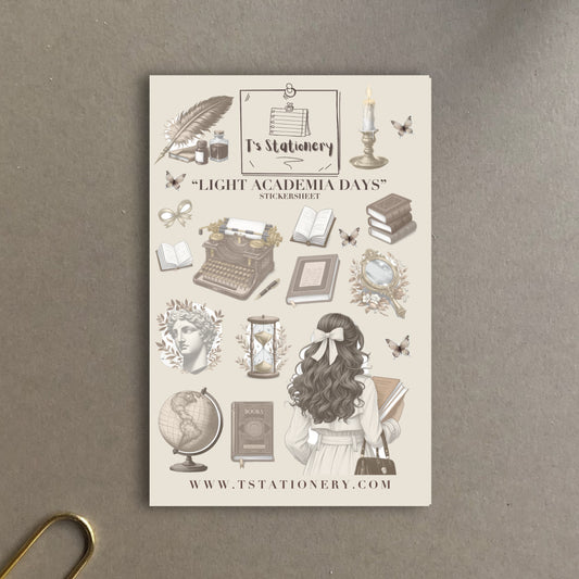 "Light Academia Days" Sticker Sheet