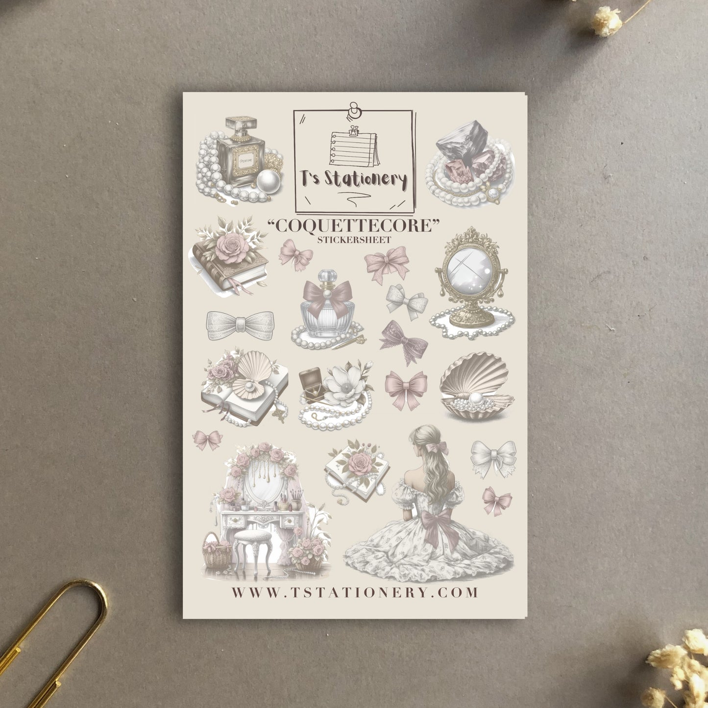 "Coquettecore" Sticker Sheet