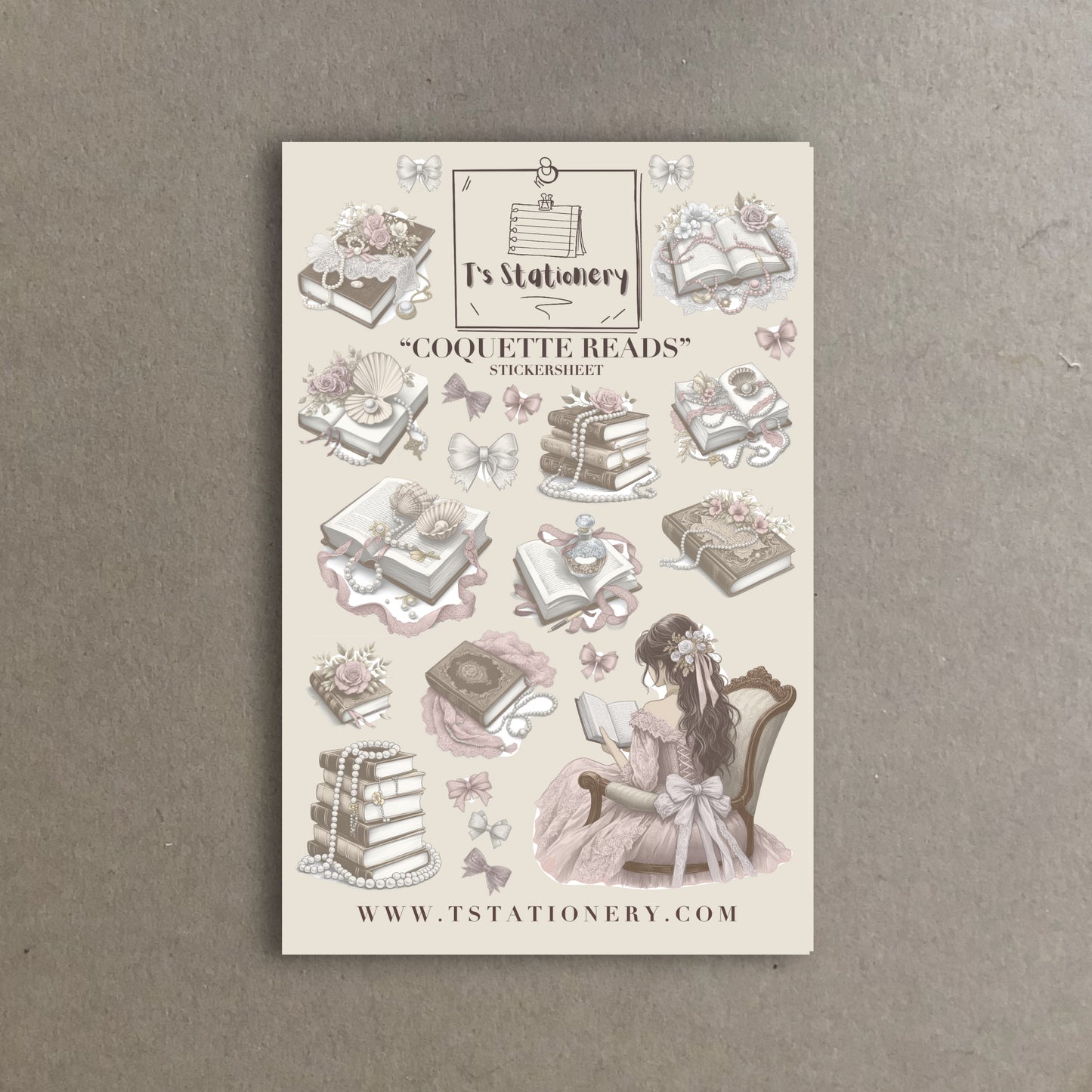 "Coquette Reads" Sticker Sheet