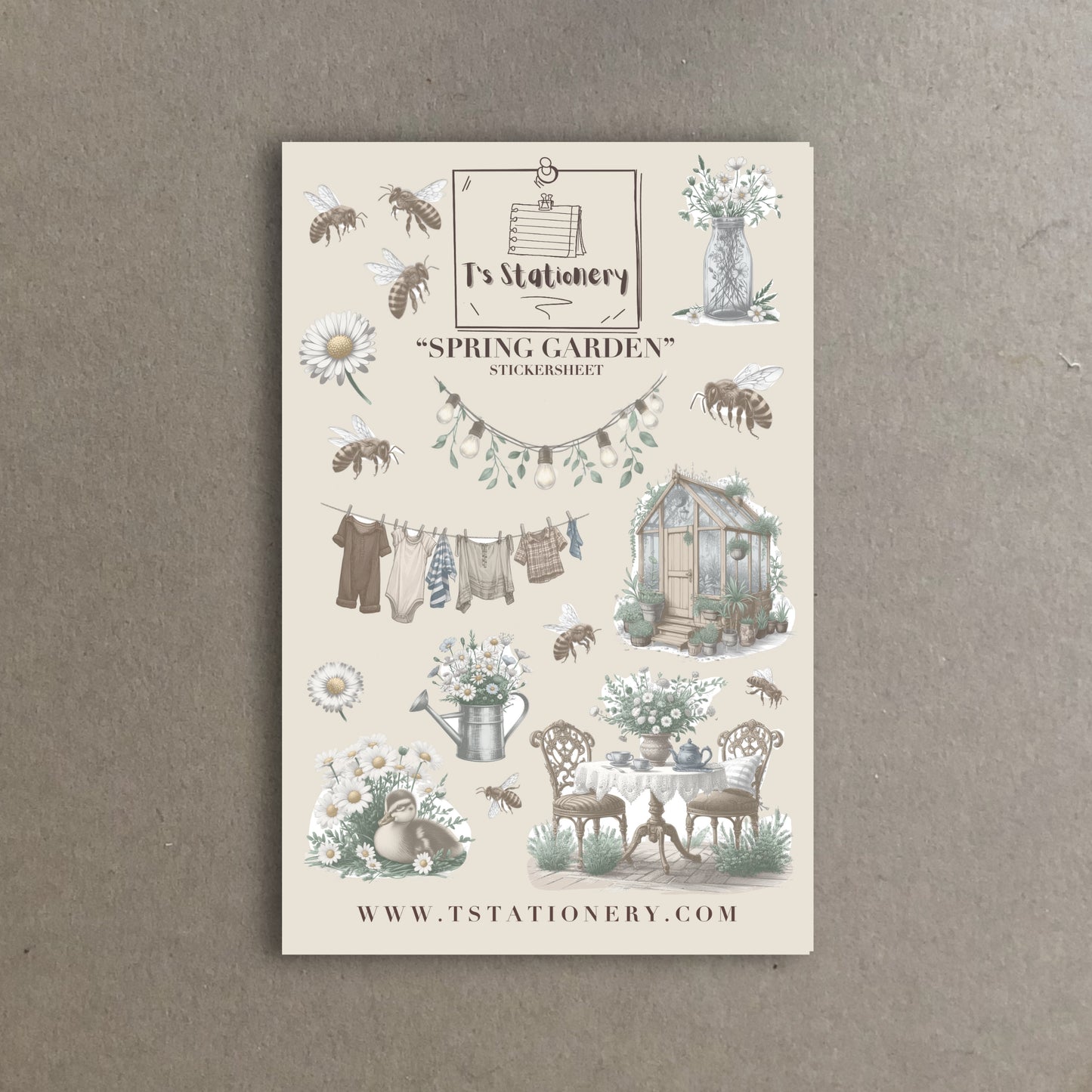 "Spring Garden" Sticker Sheet