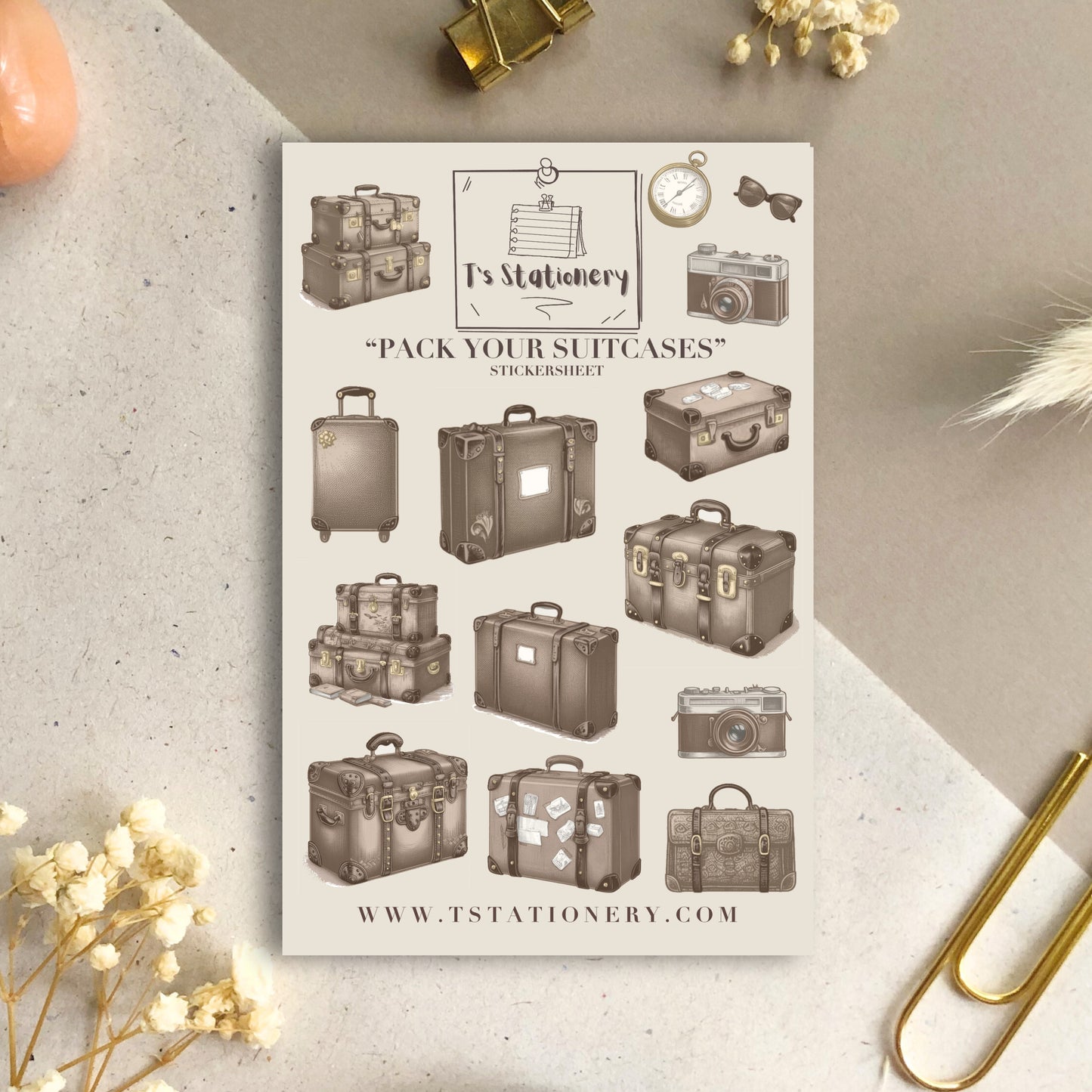 "Pack Your Suitcases" Sticker Sheet