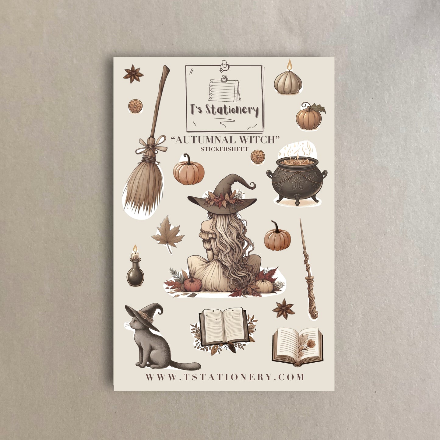 "Autumnal Witch" Sticker Sheet